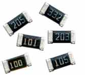 Surface mount resistors with 3 digit markings