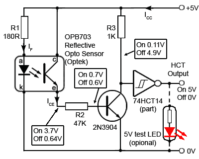 Opto Proximity Sensor Circuit