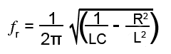 Low frequency series resonance formula