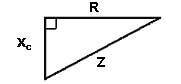 Z-triangle-Xc.jpg Impedance Triangle for CR Circuits