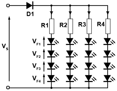 Series-Parallel LED Array